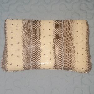 Vintage Snakeskin Convertible Clutch/Shoulder Bag